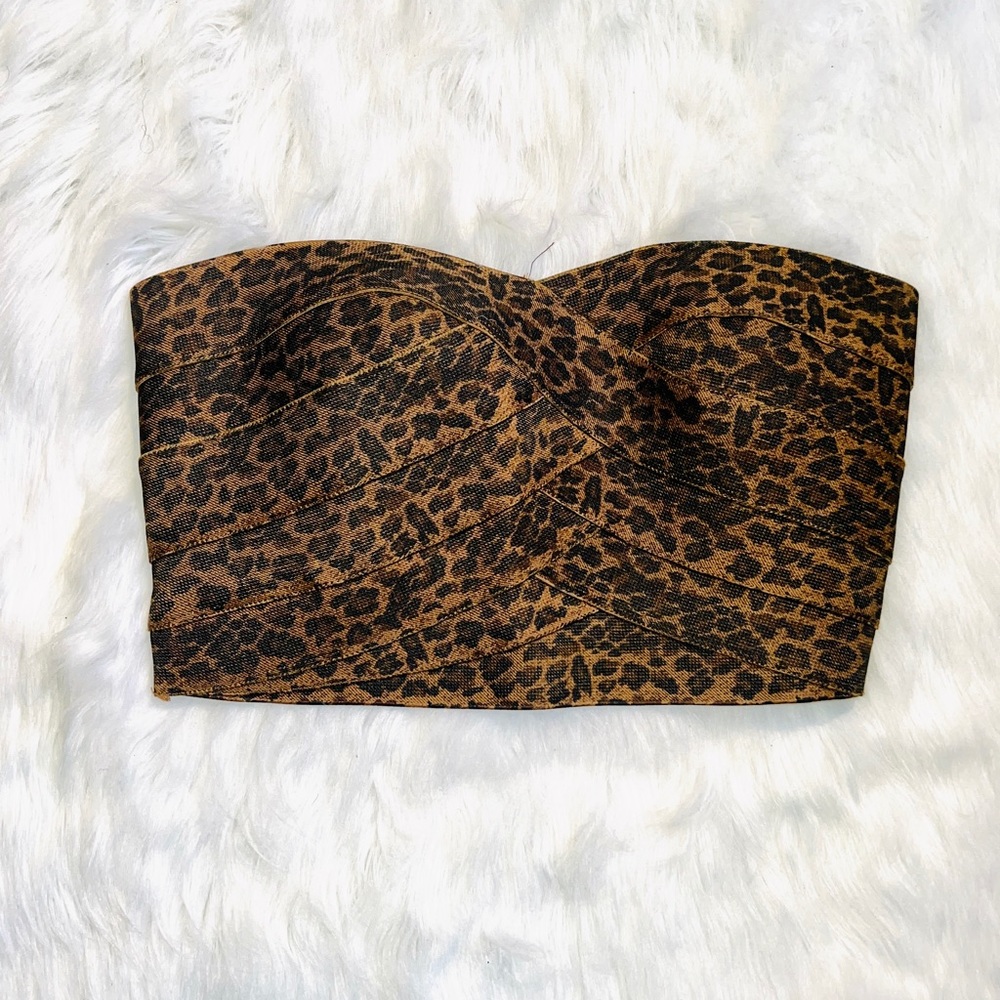 Cheetah Bandeau Corset